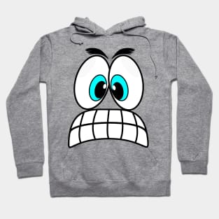 Angry Funny Face Cartoon Emoji Hoodie